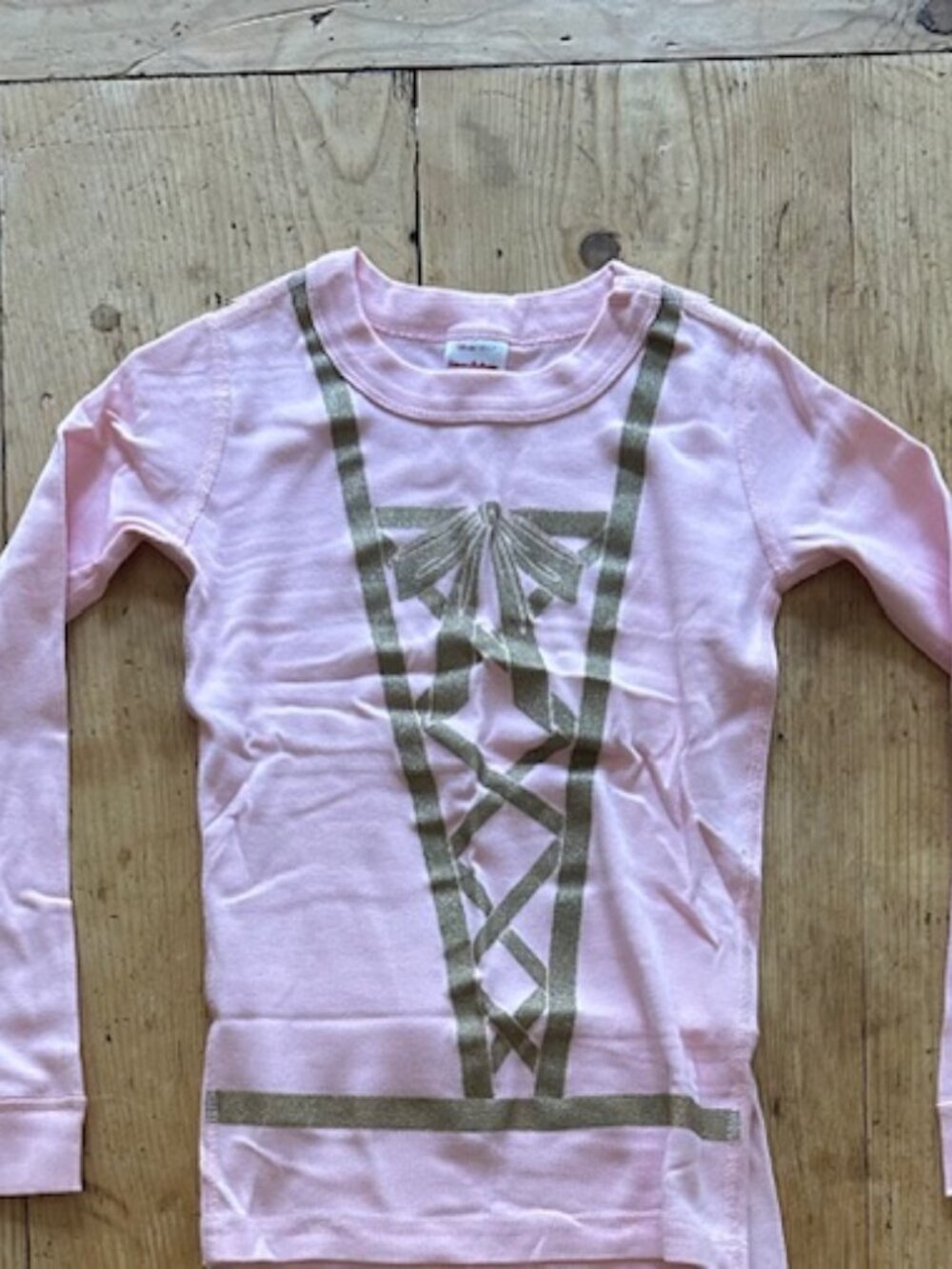 Hanna Andersson Girls Pink Pajama Top Size 6/7